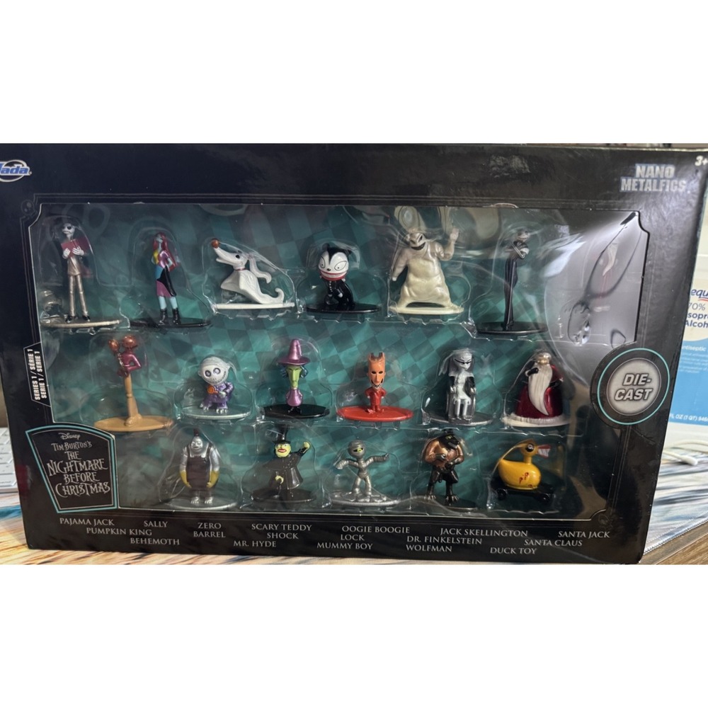 New! Disney Nightmare Before Christmas Jada Nano Metalfigs Series 1 Die-Cast Set